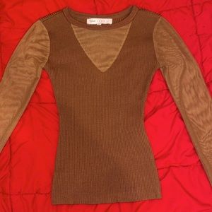 Crave Fame XS brown long sleeve